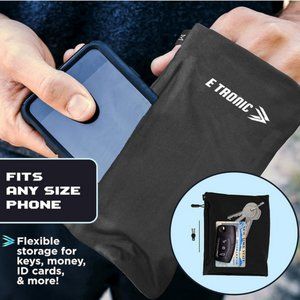 Premium Cell Phone Arm Band w/ Reflective Logo, Phone Strap fits iPhone/Android